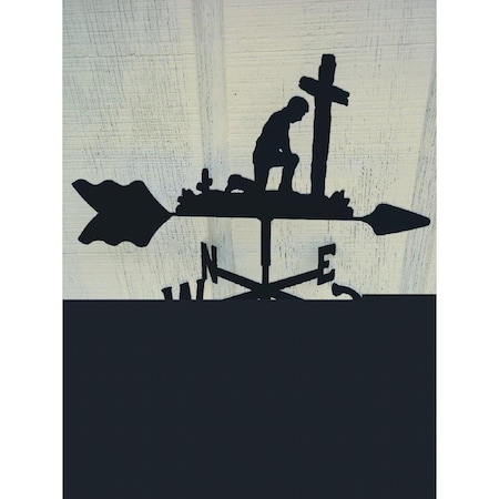 The Lazy Scroll Praying Man Roof Mount Weathervane TH330943